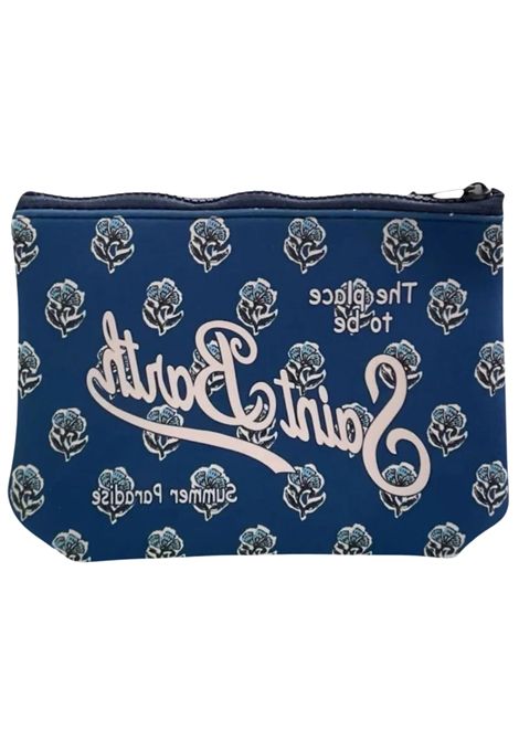 Girls' clutch bag in blue pattern MC2 SAINT BARTH | 00601L/DEBLU
