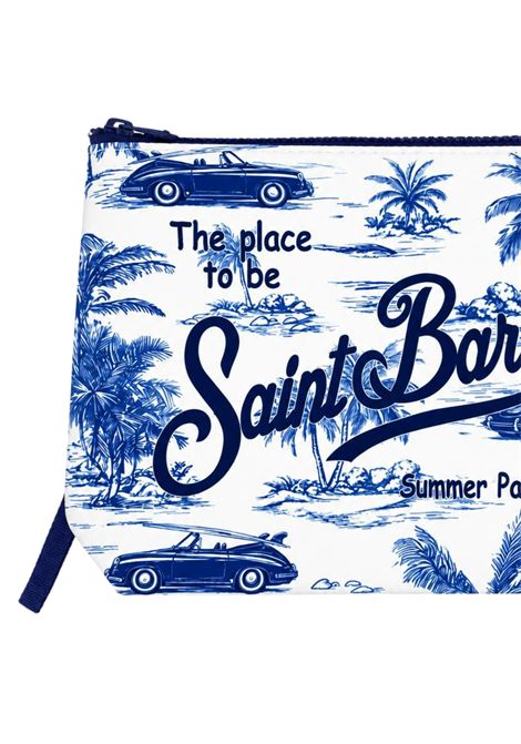 Unisex clutch bag in blue pattern MC2 SAINT BARTH | 01078L/DEBLU