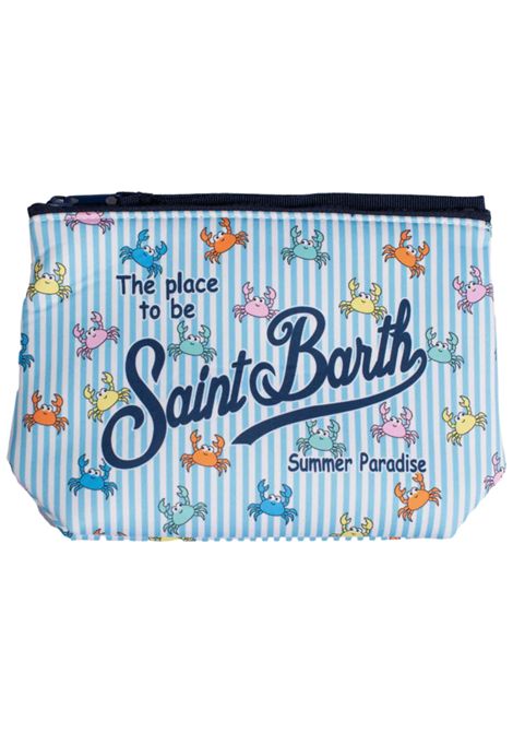 Unisex clutch bag in light blue pattern MC2 SAINT BARTH | 01081L/DEAZZURRO