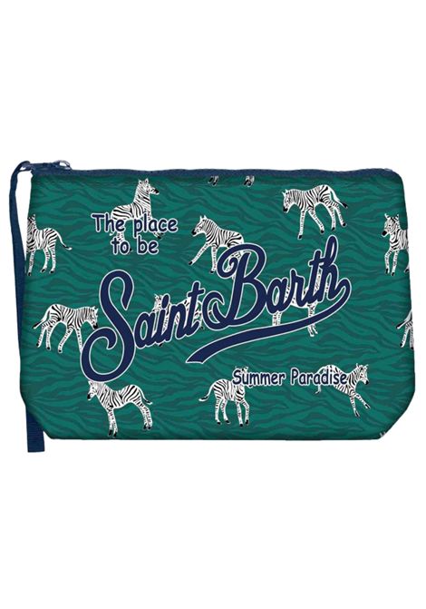 Pochette unisex in fantasia verde MC2 SAINT BARTH | 02465L/ANVERDE