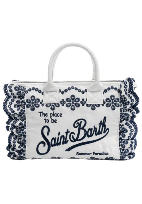 Borsa bambina Colette volant sangallo flowers MC2 SAINT BARTH | 02534L/ANBIANCO