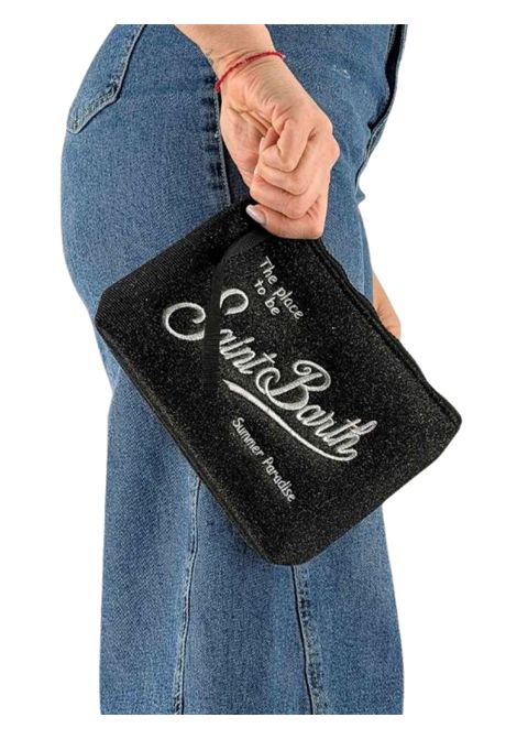 Black lurex clutch bag for girls MC2 SAINT BARTH | 02999L/DENERO