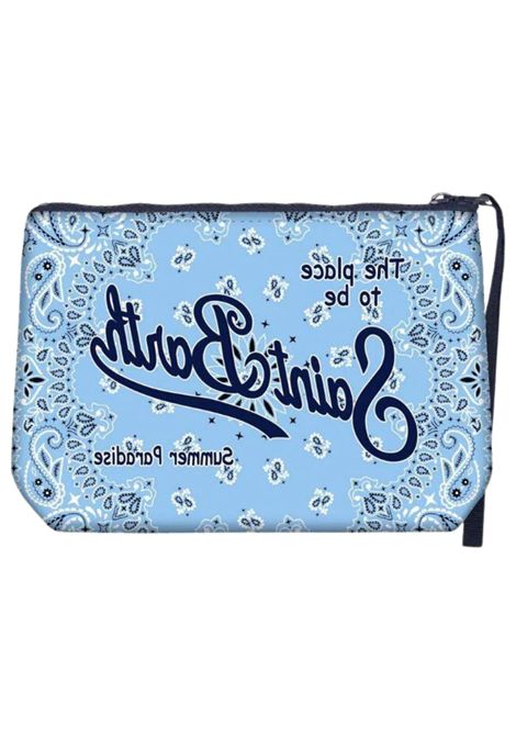 Unisex clutch bag in light blue pattern MC2 SAINT BARTH | 03136L/DEAZZURRO
