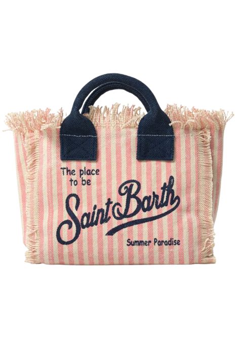 Vanity Mini Stripes Canvas Girls' Bag MC2 SAINT BARTH | 03448L/DEBROSA