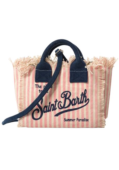 Vanity Mini Stripes Canvas Girls' Bag MC2 SAINT BARTH | 03448L/DEBROSA