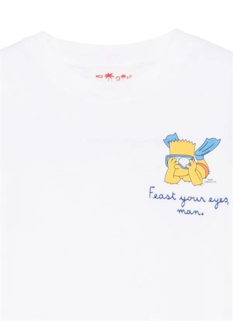 T-shirt bambino bianca in cotone MC2 SAINT BARTH | 04482H/ANBIANCO