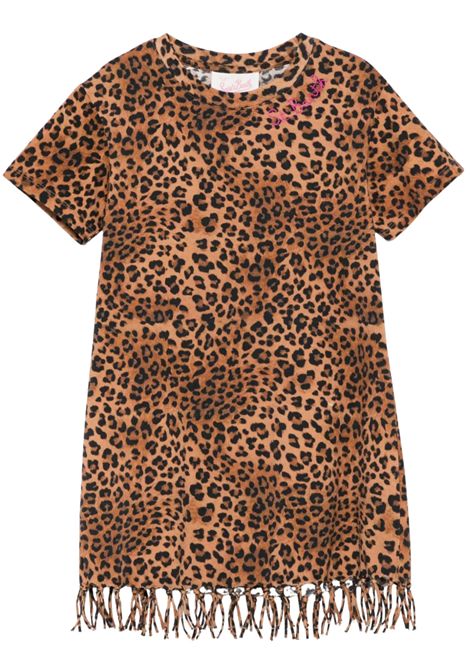 Abito bambina leopardato in cotone MC2 SAINT BARTH | ABY000103838H/DELLEOPARDATO