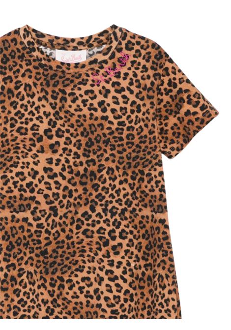 Abito bambina leopardato in cotone MC2 SAINT BARTH | ABY000103838H/DELLEOPARDATO