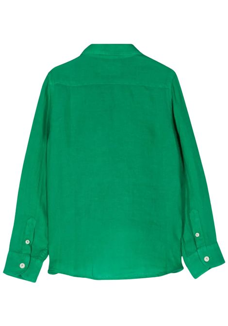 Camicia bambino verde in lino MC2 SAINT BARTH | AGN000101205F/DELVERDE