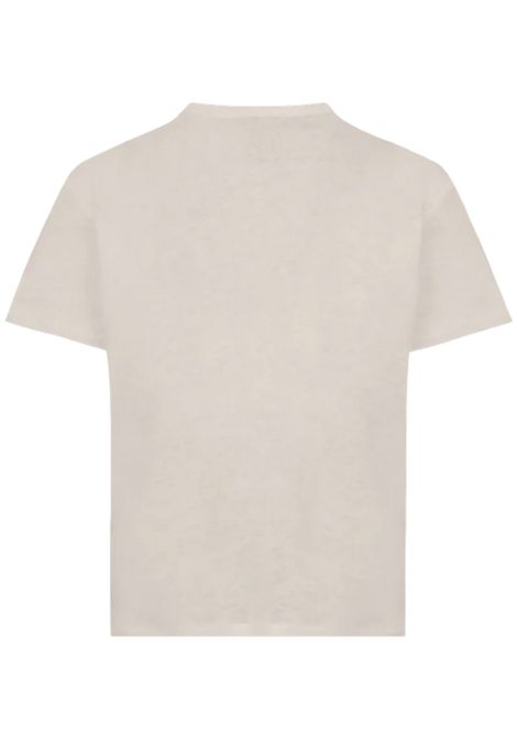Sand-colored linen T-shirt for children MC2 SAINT BARTH | ALE000200110H/DELSABBI