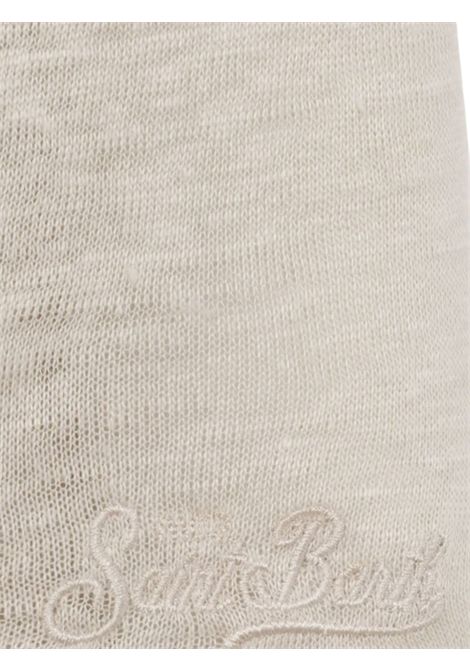 Sand-colored linen T-shirt for children MC2 SAINT BARTH | ALE000200110H/DELSABBI