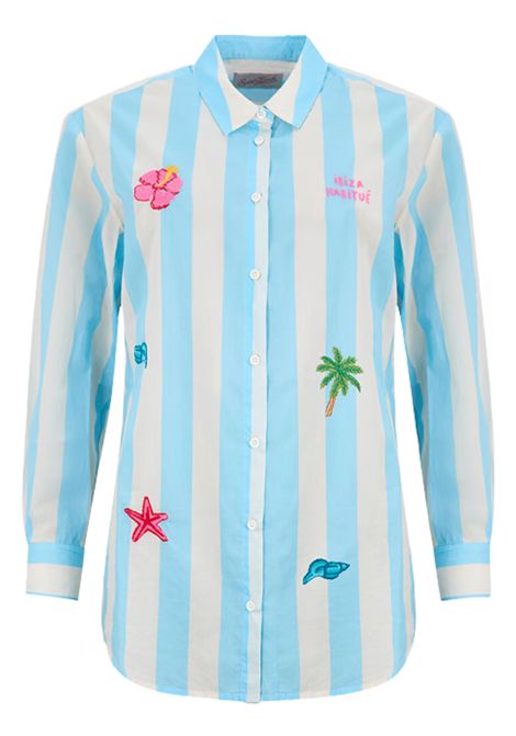 Girls' light blue cotton shirt MC2 SAINT BARTH | BRIG003/ANBIANCO/AZZURRO