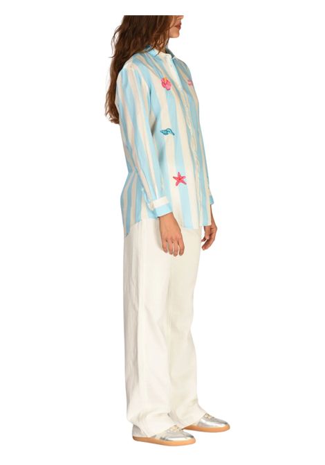 Girls' light blue cotton shirt MC2 SAINT BARTH | BRIG003/ANBIANCO/AZZURRO