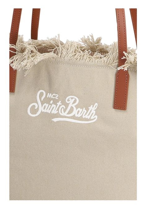 Borsa Saint Barth Mc2 TOTE CITY BAG FRINGE IN TELA BEIGE MC2 SAINT BARTH | CBMF00101741LBEIGE