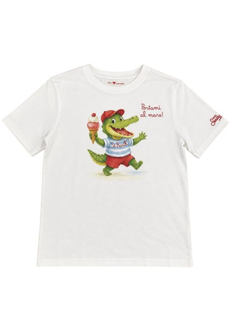 T-shirt bambino bianca in cotone MC2 SAINT BARTH | DNV000100162LBIANCO
