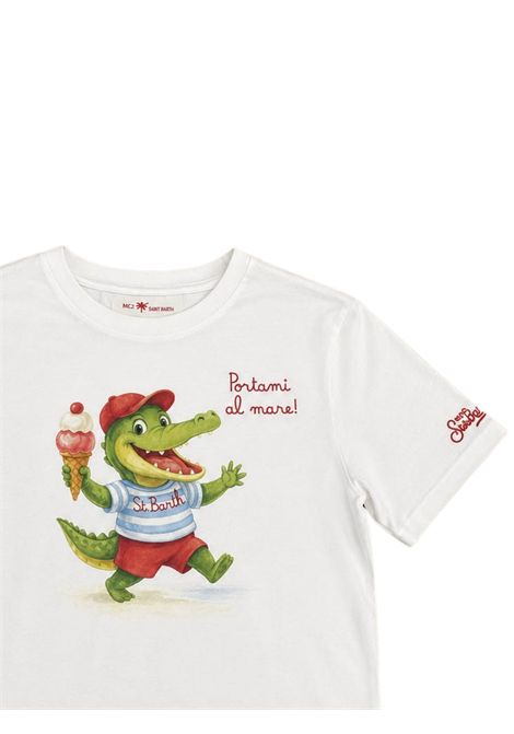 T-shirt bambino bianca in cotone MC2 SAINT BARTH | DNV000100162LBIANCO