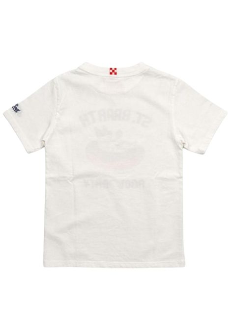 T-shirt bambino bianca in cotone MC2 SAINT BARTH | DOG POOL/ANBIANCO