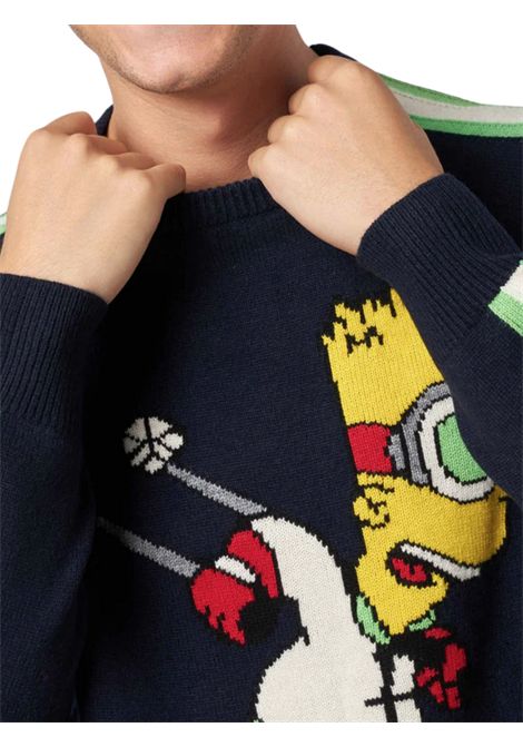 Blue wool sweater for children MC2 SAINT BARTH | DOU001600166E/DELBLU