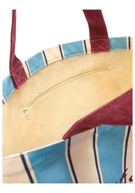 Borsa MC2 SAINT BARTH tote Essential Bag multicolore con motivo a righe azzurro/sabbia MC2 SAINT BARTH | EBAGN00707578LAZZURRO