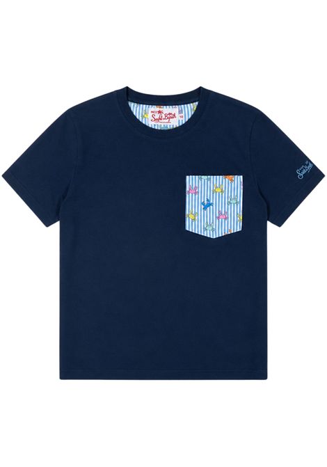 T-shirt bambino blu in cotone MC2 SAINT BARTH | KEA000102098LBLU