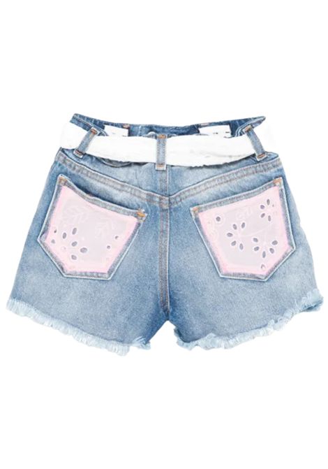 Shorts bambina in cotone denim MC2 SAINT BARTH | KOK000100385H/DELDENIM