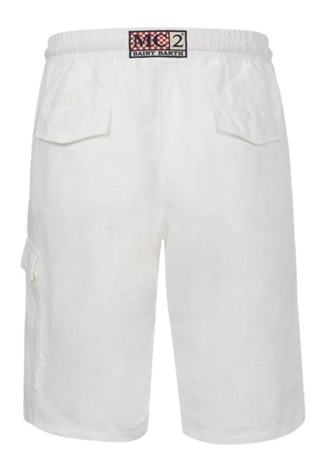 Bermuda bambino bianco in lino MC2 SAINT BARTH | MRE000101896H/DELBIANCO
