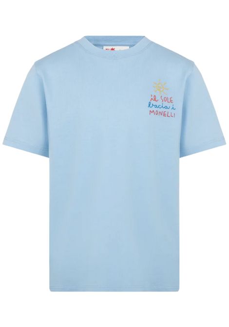 T-shirt bambino azzurra in cotone MC2 SAINT BARTH | ORTOFINO/ANAZZURRO