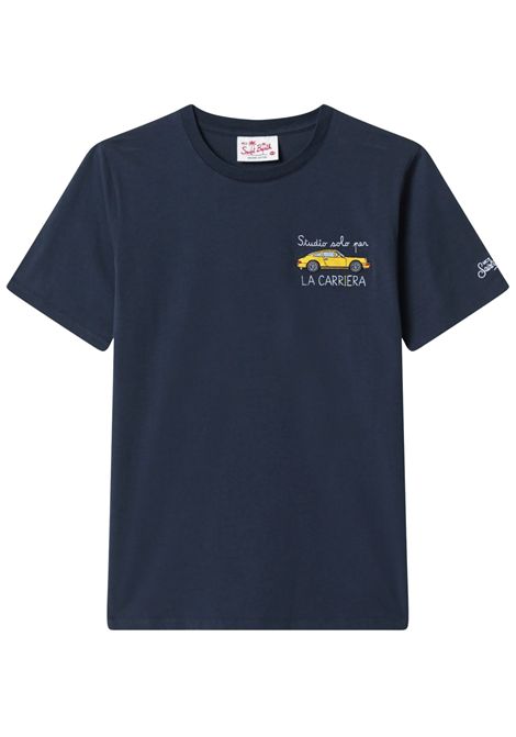 T-shirt bambino blu in cotone MC2 SAINT BARTH | POT000200712LBLU
