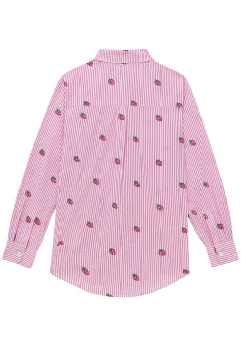 Camicia bambina rosa in cotone MC2 SAINT BARTH | SEERSUCKER/ANROSA