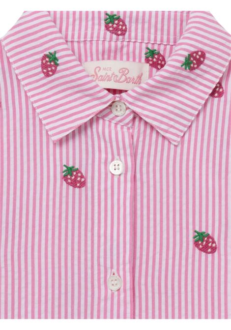 Camicia bambina rosa in cotone MC2 SAINT BARTH | SEERSUCKER/ANROSA