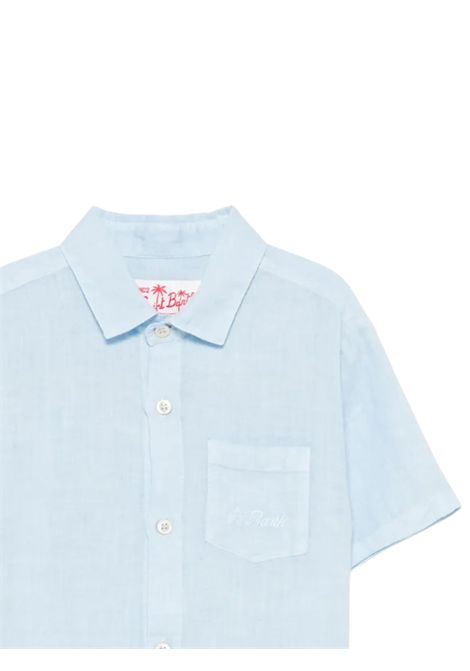 Camicia bambino azzurra in lino MC2 SAINT BARTH | SIF000100318H/DELAZZURRO