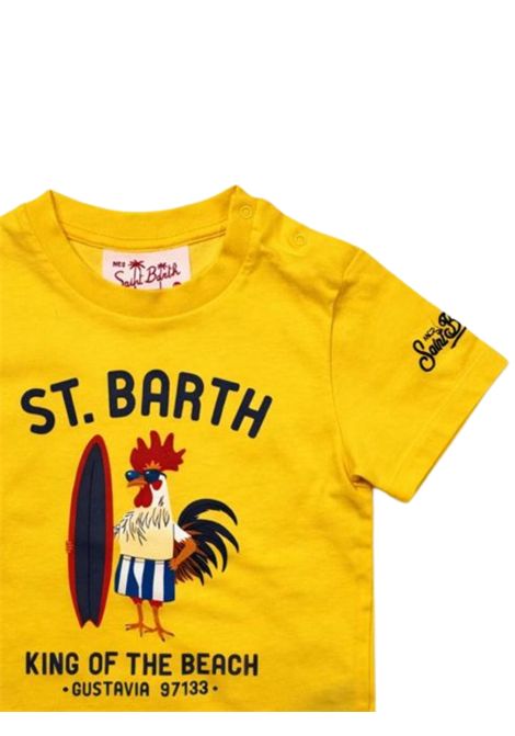 T-shirt bambino gialla in cotone MC2 SAINT BARTH | SURFING ROOSTER/ANGIALLO