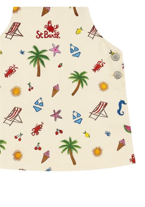 Salopette bambina in cotone denim MC2 SAINT BARTH | TEC000104175H/DELSABBIA