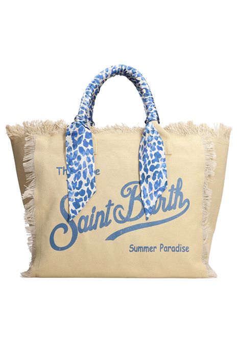 Borsa Saint Barth Mc2 TOTE VANITY FOULARD IN TELA BEIGE MC2 SAINT BARTH | VANI04509245LPAGLIA