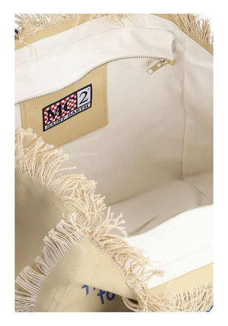 Borsa Saint Barth Mc2 TOTE VANITY FOULARD IN TELA BEIGE MC2 SAINT BARTH | VANI04509245LPAGLIA