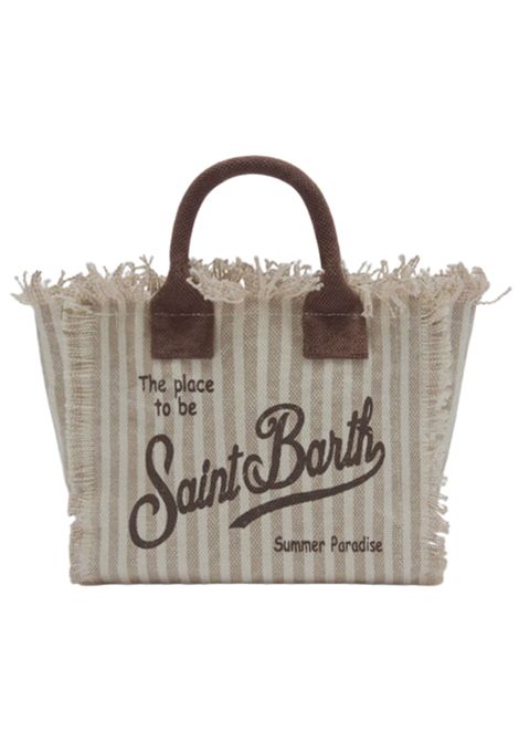 Borsa Vanity mini bambina beige MC2 SAINT BARTH | VANITY MINI STRIPESBEIGE
