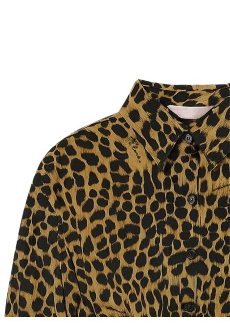 Girls' leopard-print cotton shirt Miss Blumarine | BFCA0100/MALEOPARDATO