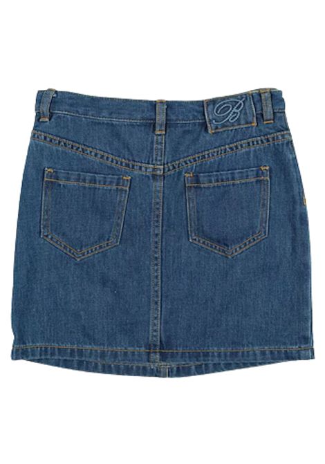 Gonna bambina in cotone denim Miss Blumarine | BFG0001CDF015/MADENIM