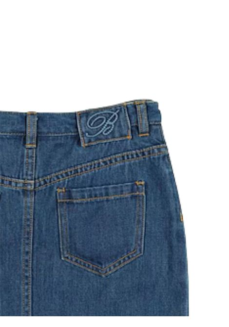 Gonna bambina in cotone denim Miss Blumarine | BFG0001CDF015/MADENIM