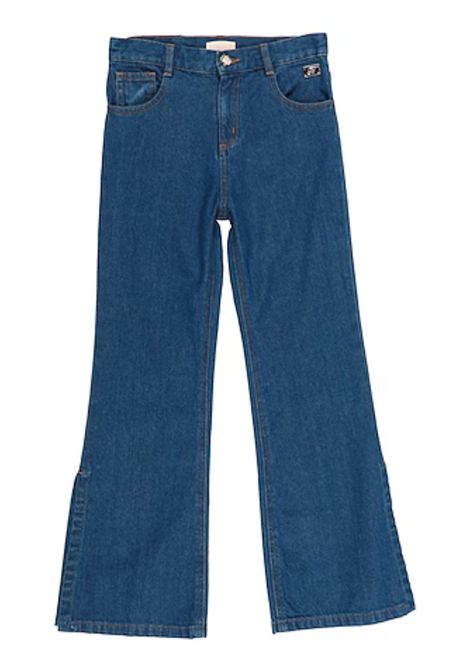 Jeans bambina blu in cotone Miss Blumarine | BFPA011CDF010/MADENIM