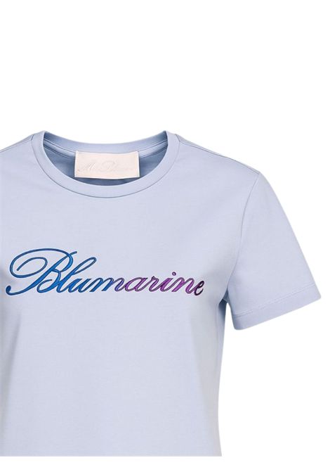 T-shirt bambina azzurra in cotone Miss Blumarine | BFTS0040/MAAZZURRO