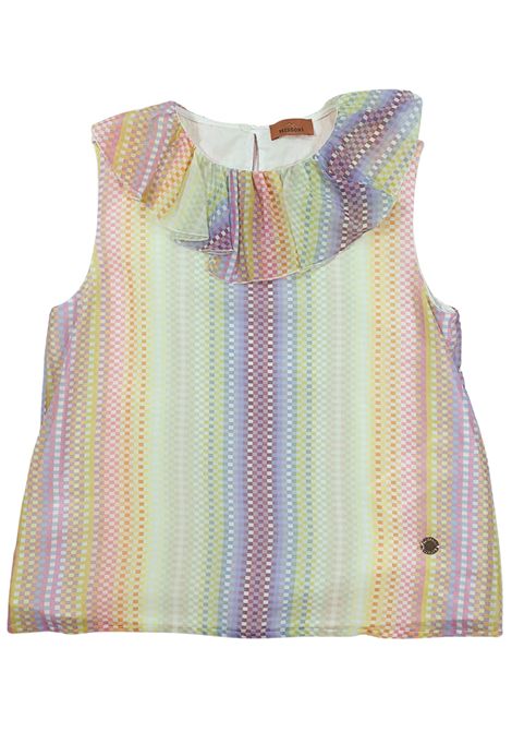 Blusa bambina multicolor in cotone MISSONI | MW5A02K0219/MAMULTICOLOR