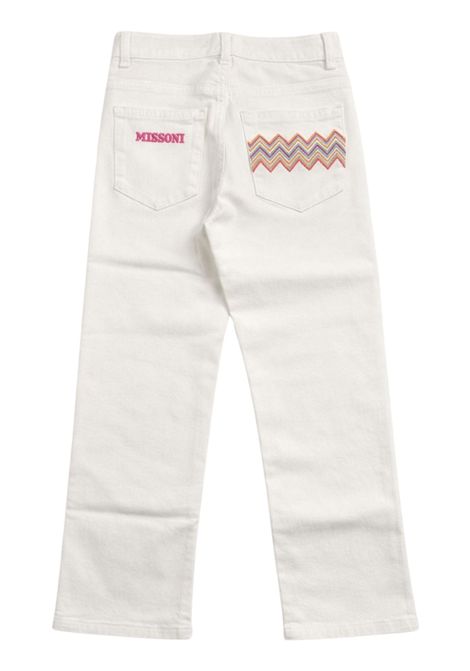 White cotton jeans for girls MISSONI | MW6C20/ANBIANCO