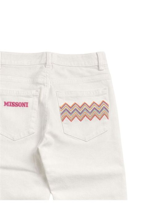 White cotton jeans for girls MISSONI | MW6C20/ANBIANCO