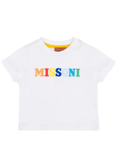 T-shirt neonato bianca in cotone MISSONI | MW8501/MABIANCO