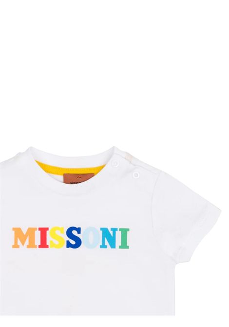 T-shirt neonato bianca in cotone MISSONI | MW8501/MABIANCO