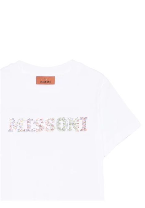 T-shirt bambina bianca in cotone MISSONI | MW8A41Z/MABIANCO