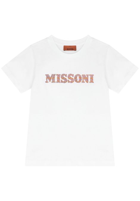 T-shirt bambina bianca in cotone MISSONI | MW8A51Z/ANBIANCO