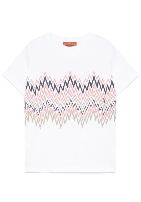T-shirt bambino bianca in cotone MISSONI | MW8P91J/ANBIANCO