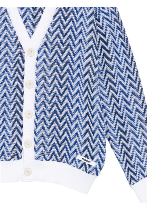 Cardigan bambino blu in cotone MISSONI | MW9P10/MABLU